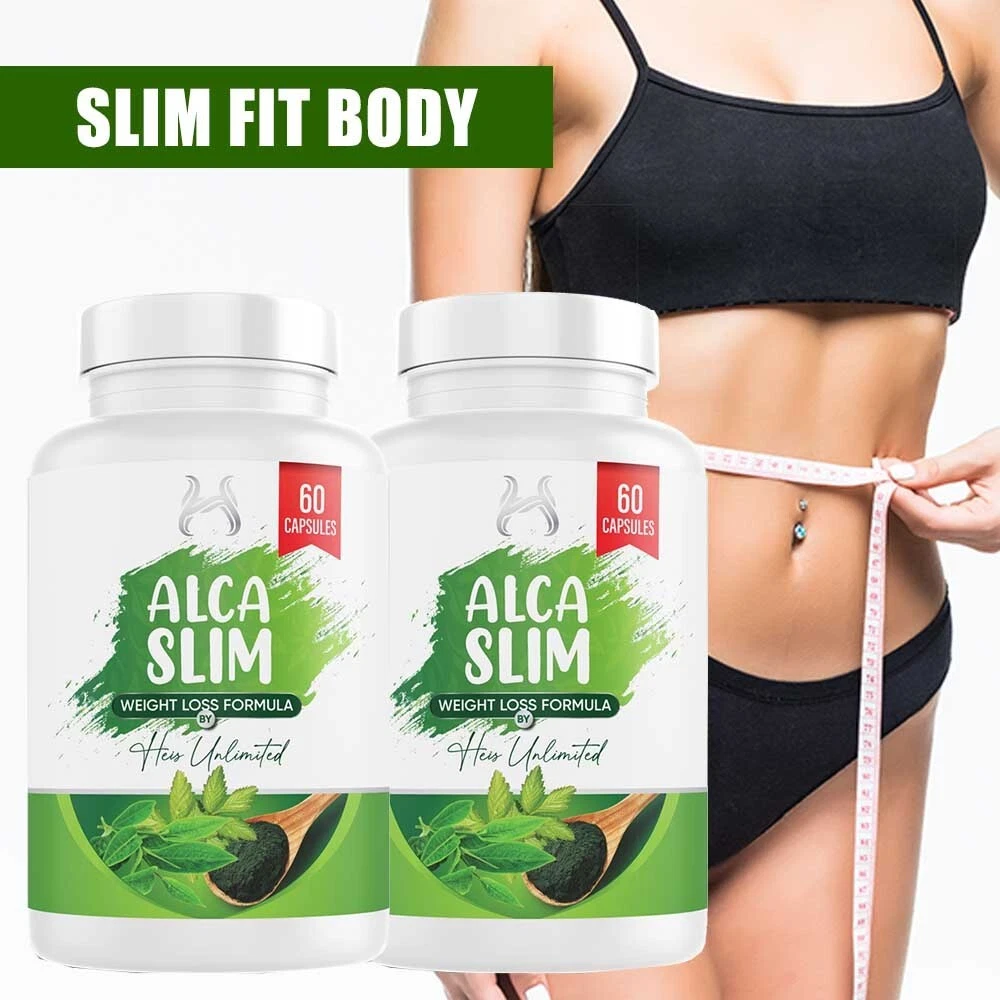 Alcaslim 2 Pack – Natural Weight Loss & Fat Burner Supplement for Men & Women