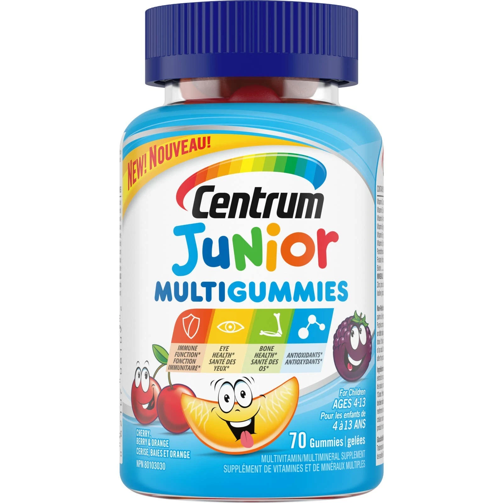 Centrum Junior MultiGummies Multivitamin/Multimineral Supplement 70 pcs NEW
