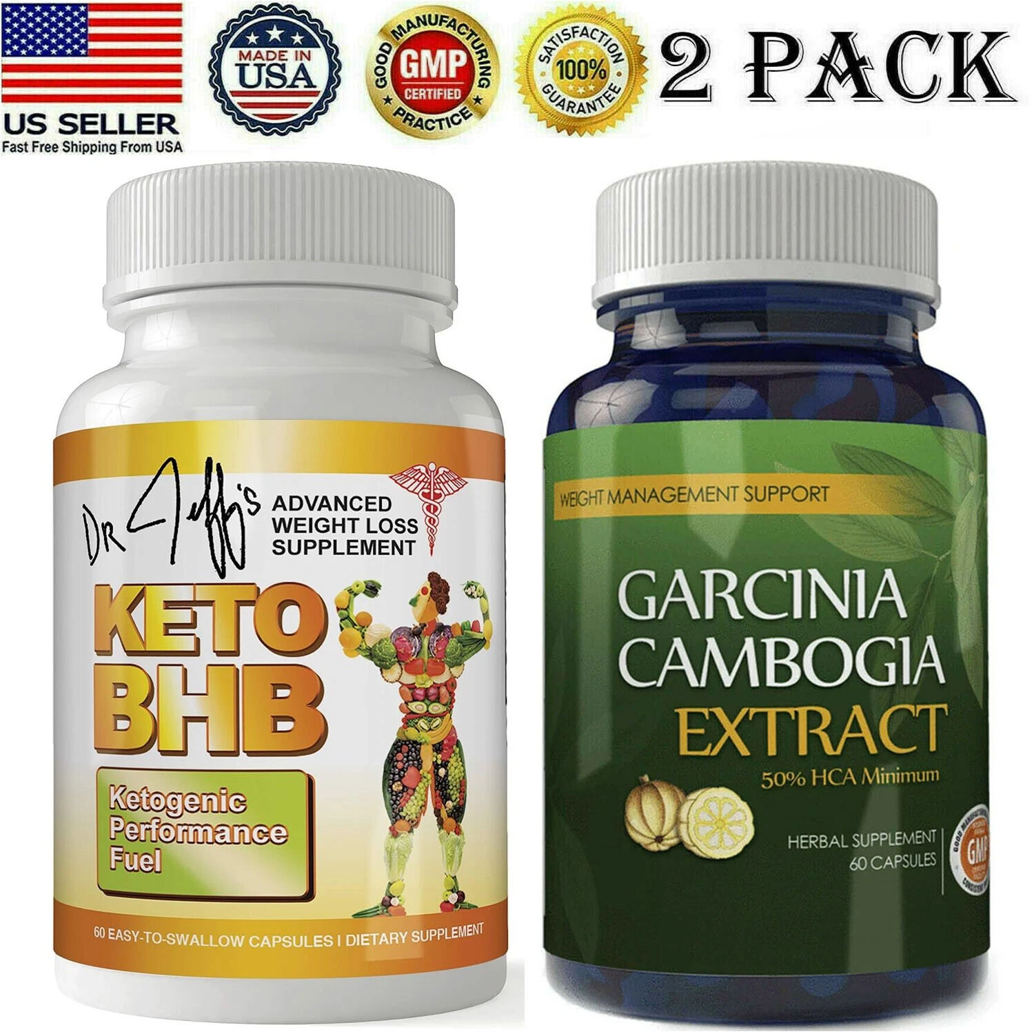 Keto BHB & Garcinia Cambogia Extract Weight Management Fat Burner Supplements