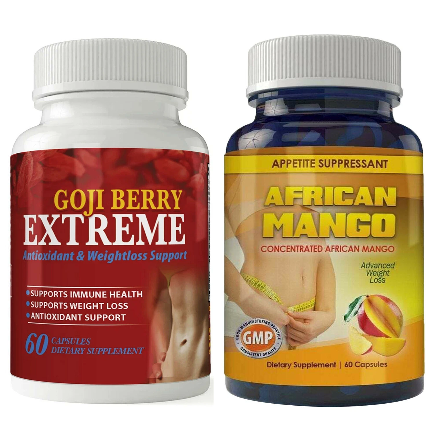 Goji Berry Immune Health Antioxidant & African Mango Weight Loss Diet Capsules