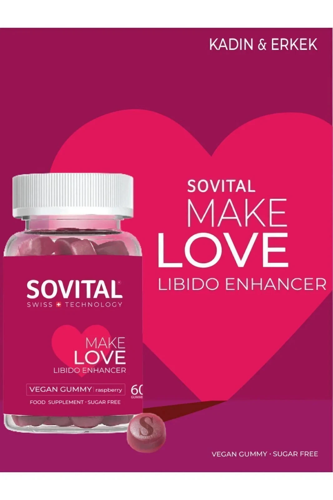 SOVITAL Make Love | Libido Enhancer | Women & Men | 60 Gummy | FREE SHIPPING