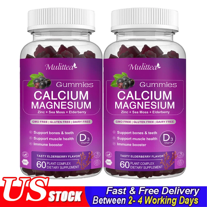 Zinc Calcium Magnesium & Vitamin D Complex Supplement Bone Muscle Immune Support