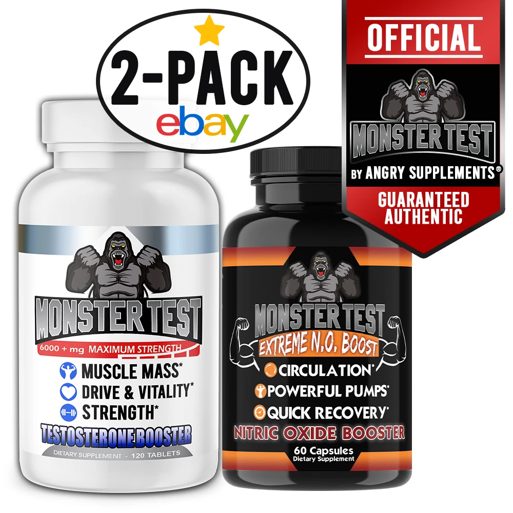 Testosterona Booster Monster Test Vitamin C + Monster Test Nitric Oxide 2-PK