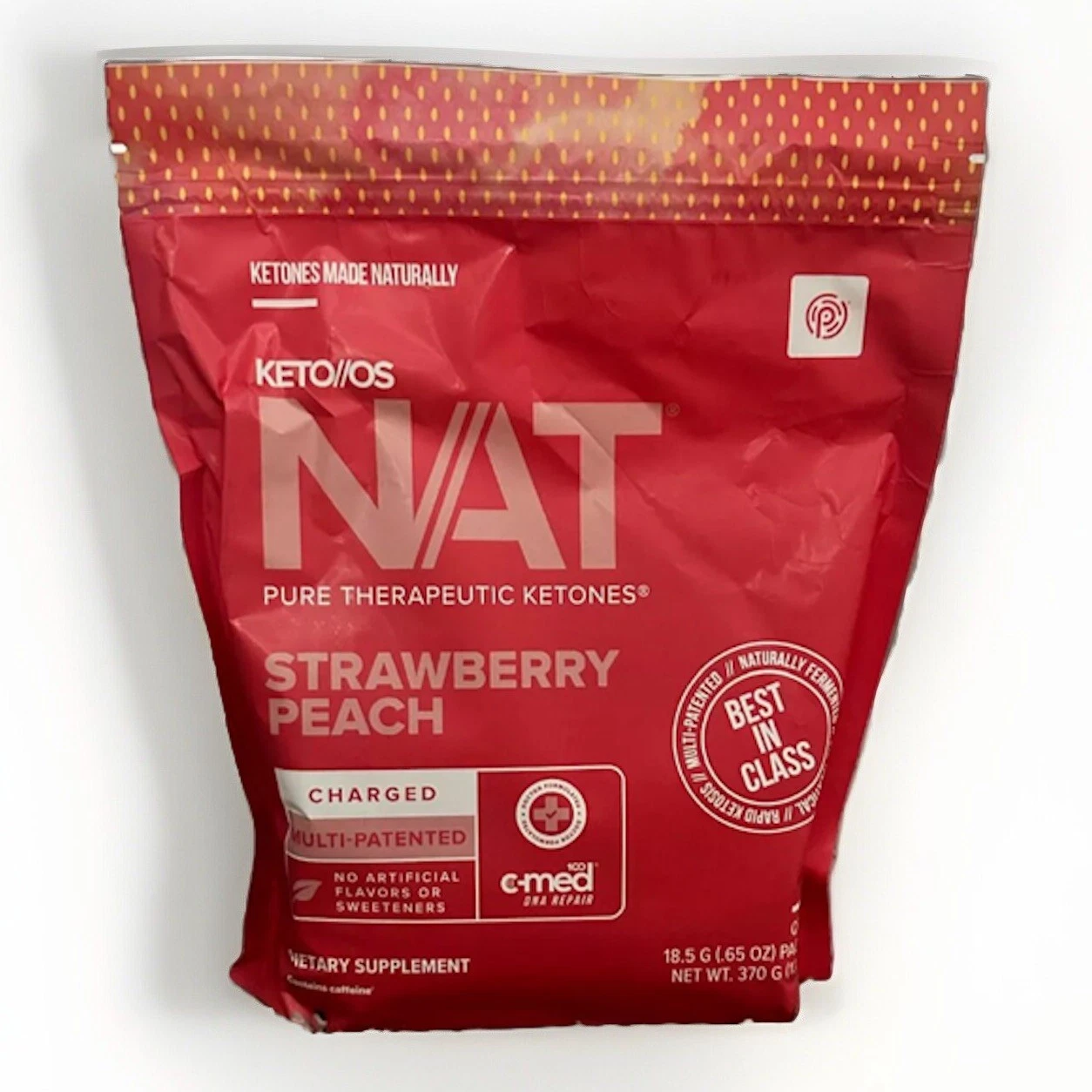 Pruvit NAT KETO OS Strawberry Peach. 20 Packets In Bag. New Presentation.