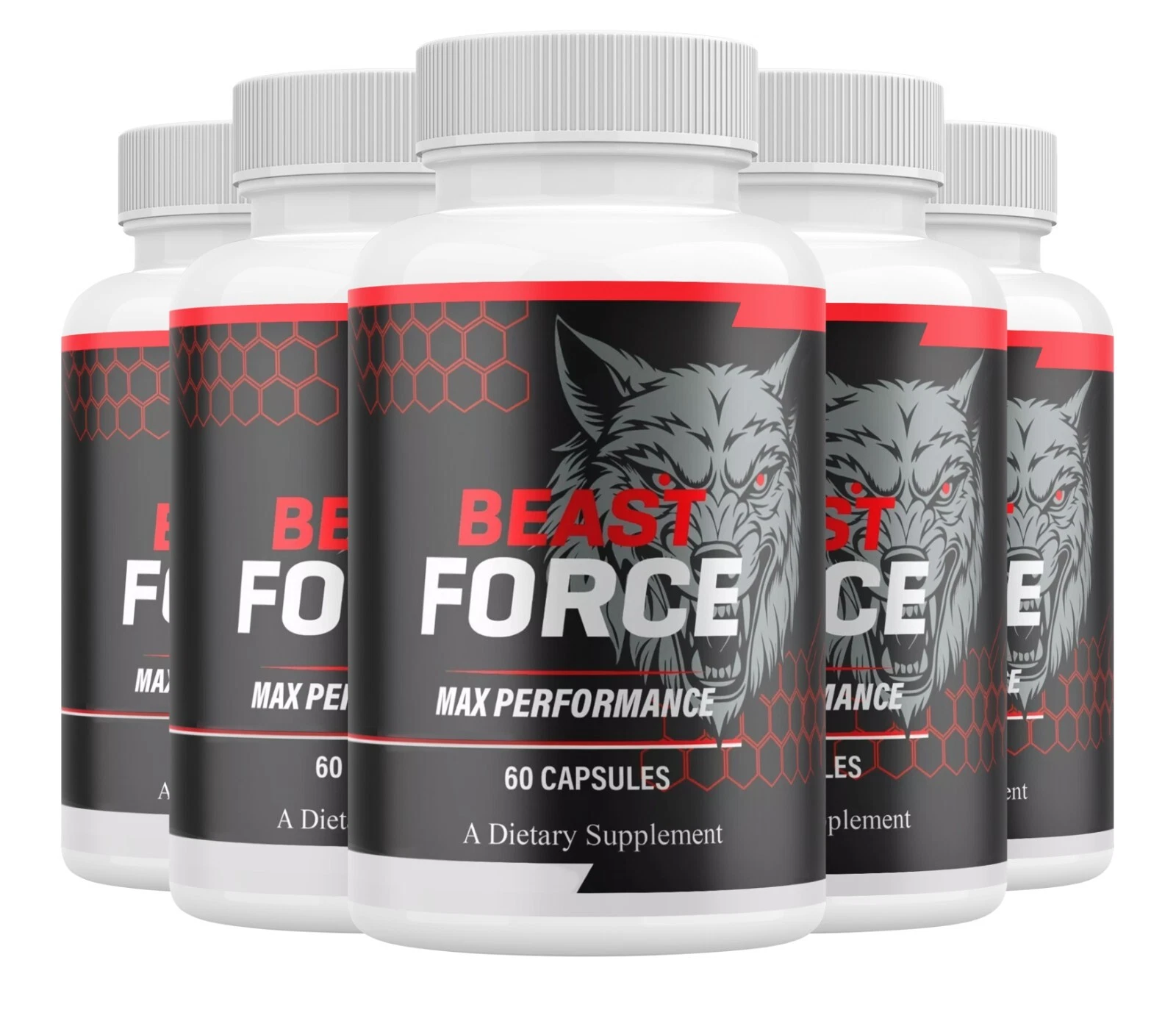 ( 5 Pack ) Beast Force Pills BeastForce Maximum Performance Formula