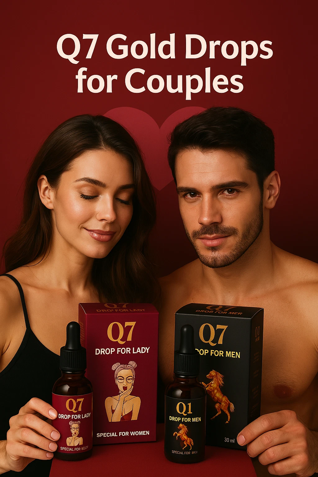 Q7 Gold Drops for Men & Women | Herbal Vitality Boost | 2 x 30ml