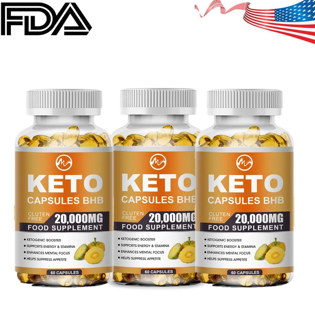 1/3x 20000MG Keto BHB Capsules For Fat Burn Weight Loss Detox Keto Diet Pills