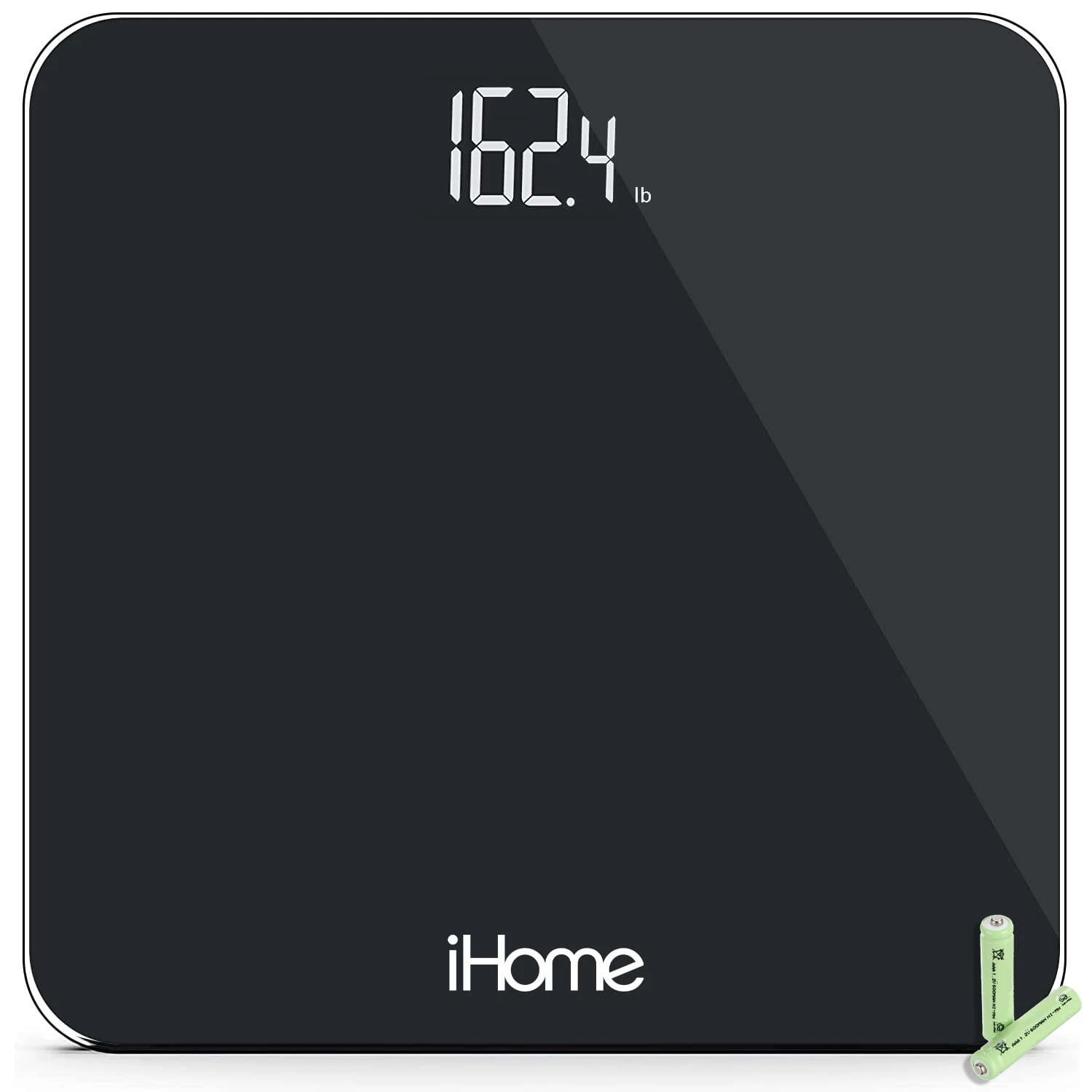 Digital Battery Powered Bathroom Scale 397 lbs, Black