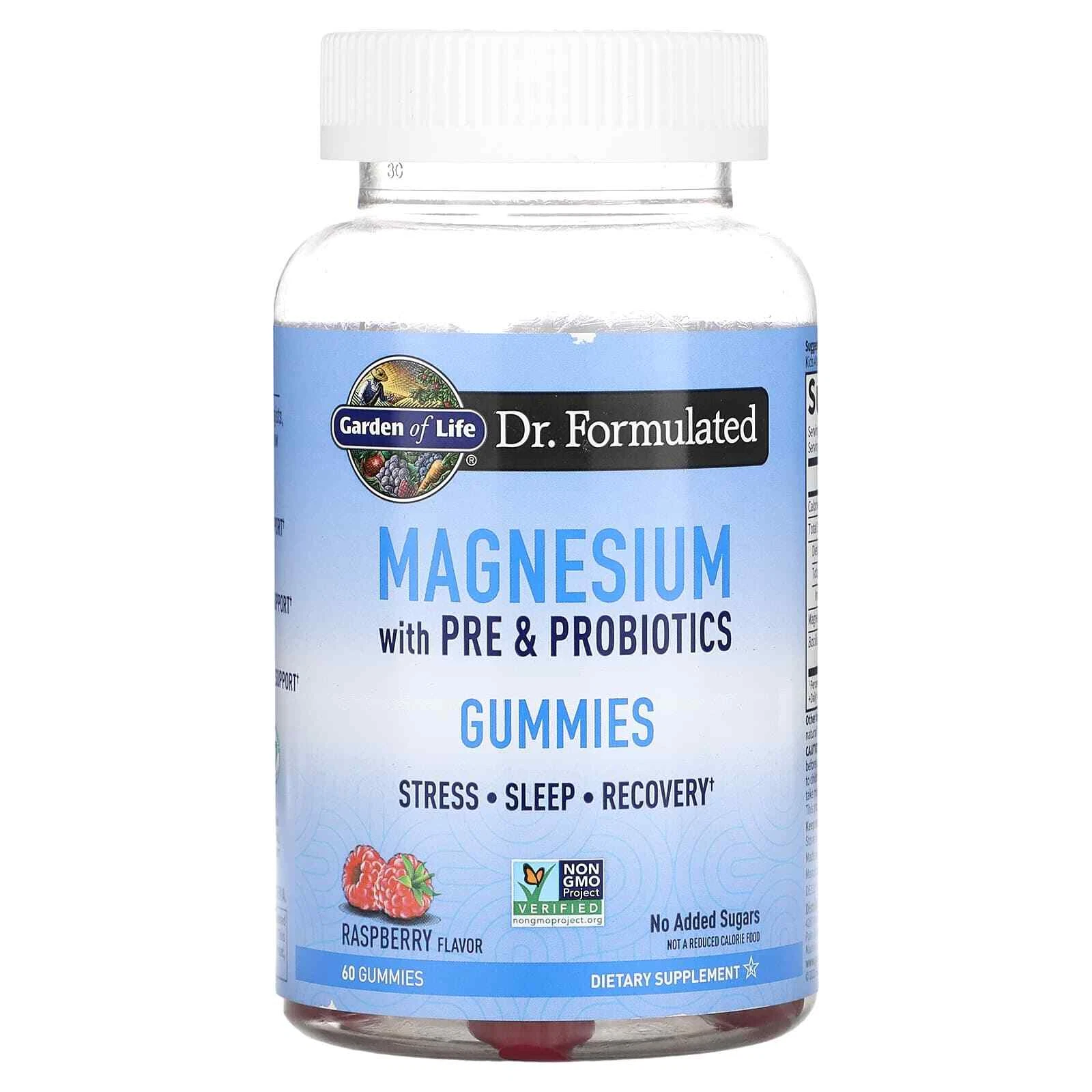 2 X Garden of Life, Magnesium with Pre & Probiotics Gummies, Raspberry , 60 Gumm