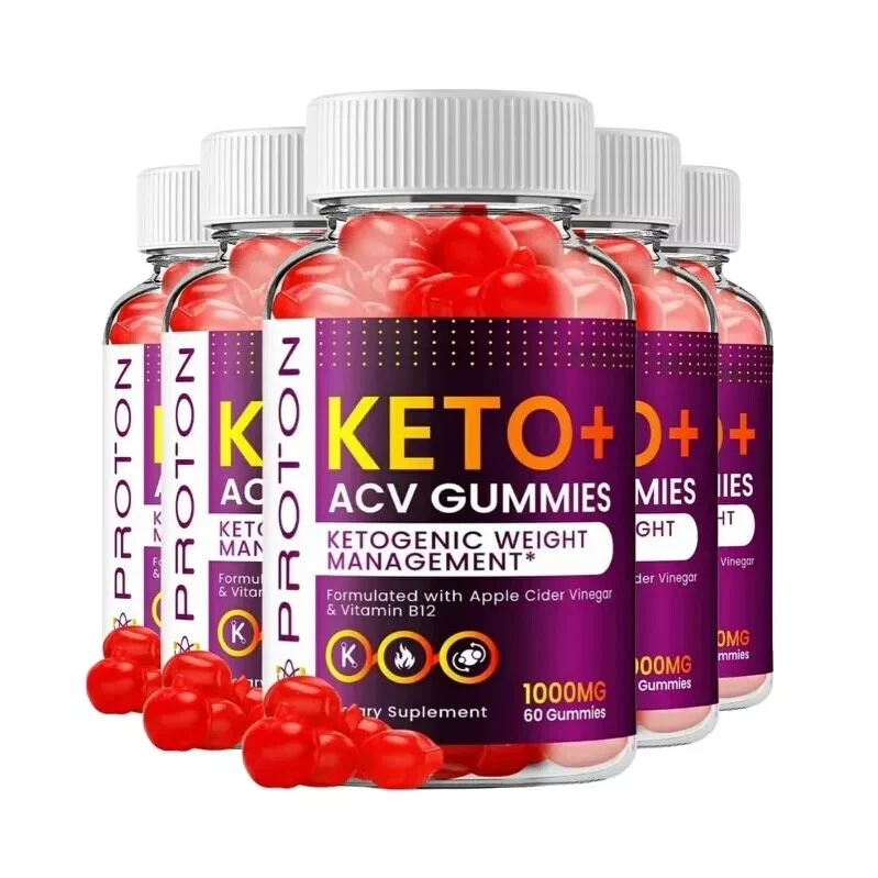 Proton Keto ACV Gummies Weight Loss Management Supplement (300 Gummies) 5-Pack