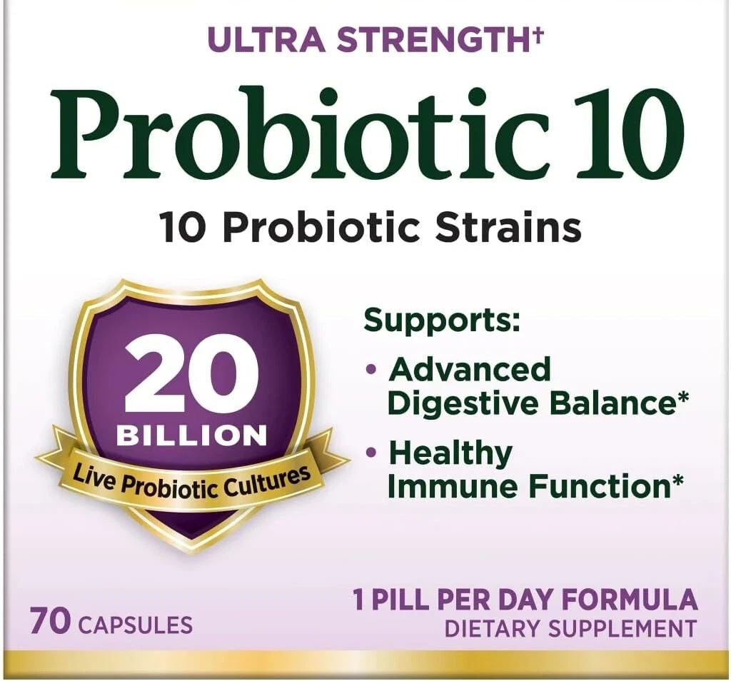 Nature's Bounty Ultra Strength Probiotic 10 (20 Billion CFU) 70 Caps