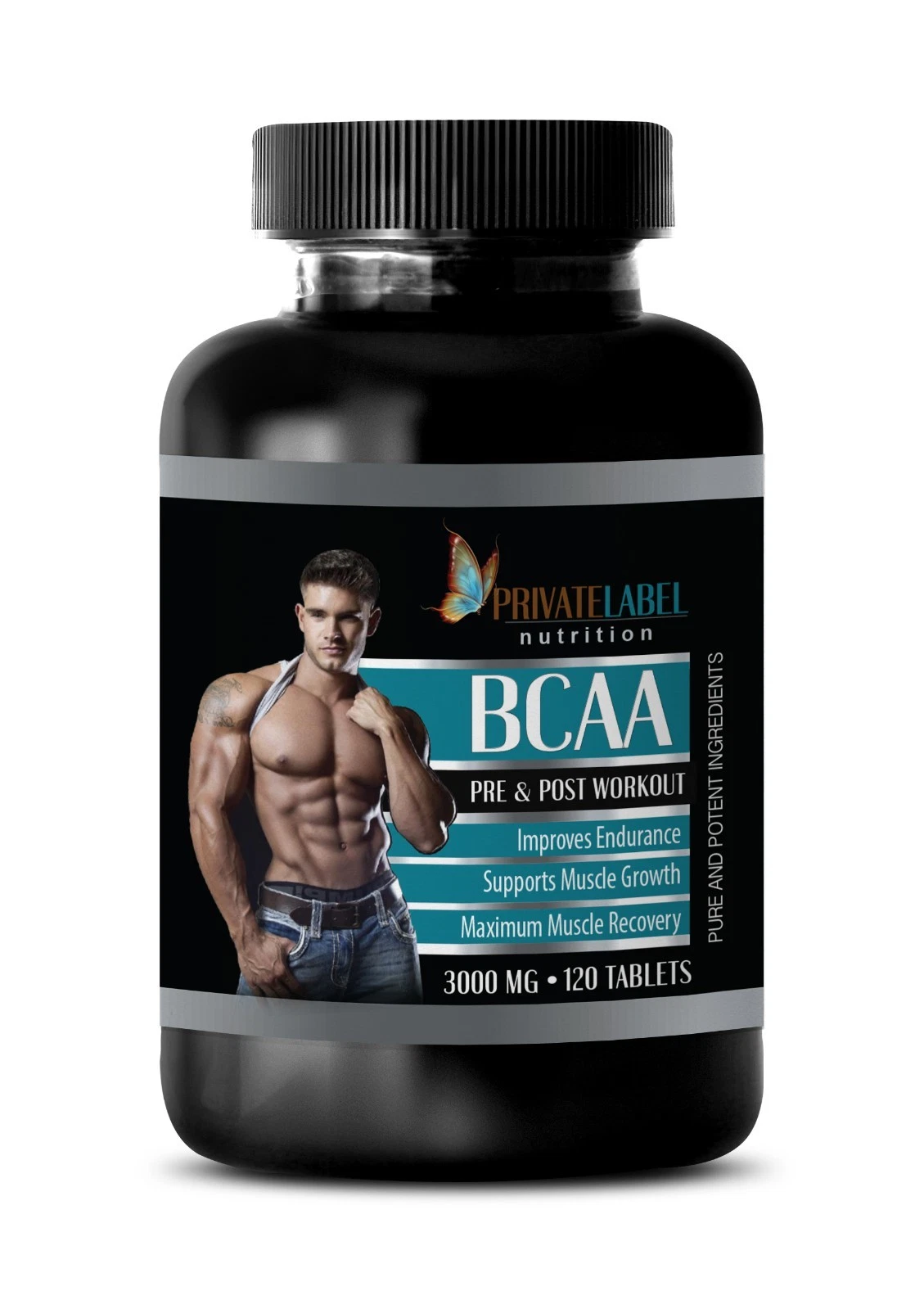 amino acids capsules - BCAA 3000mg - essential amino acid complex - 120 Tablets