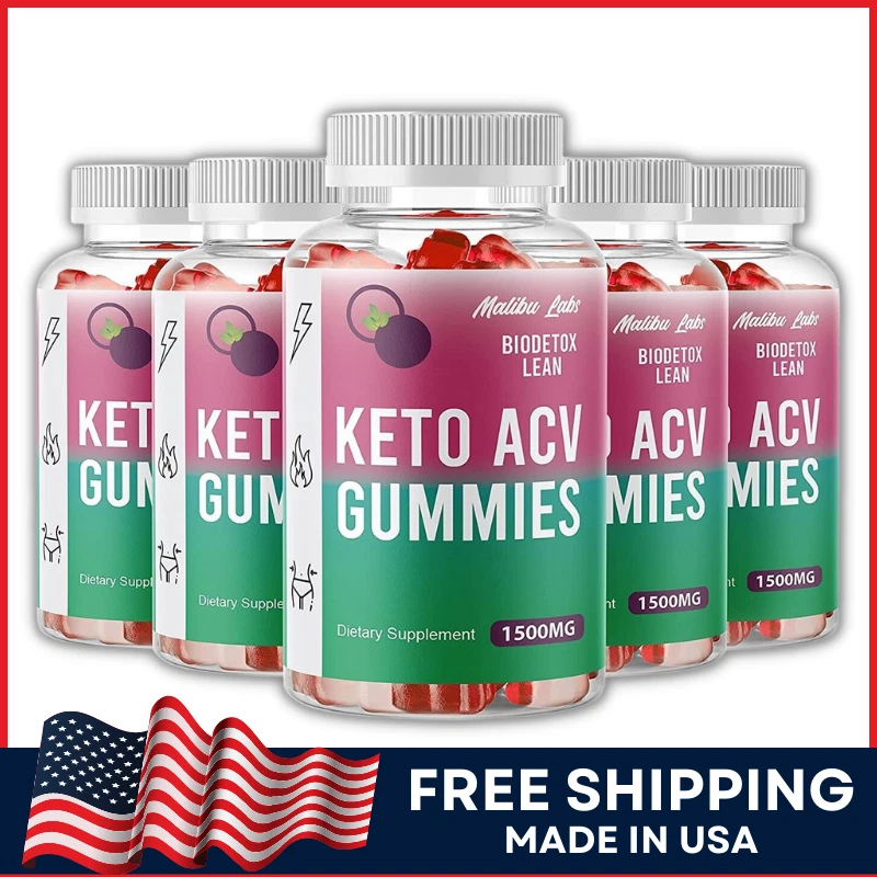 Bio Detox Lean Keto ACV Gummies Apple Cider Vinegar Ketosis 1500mg 5-Pck 150-Pcs