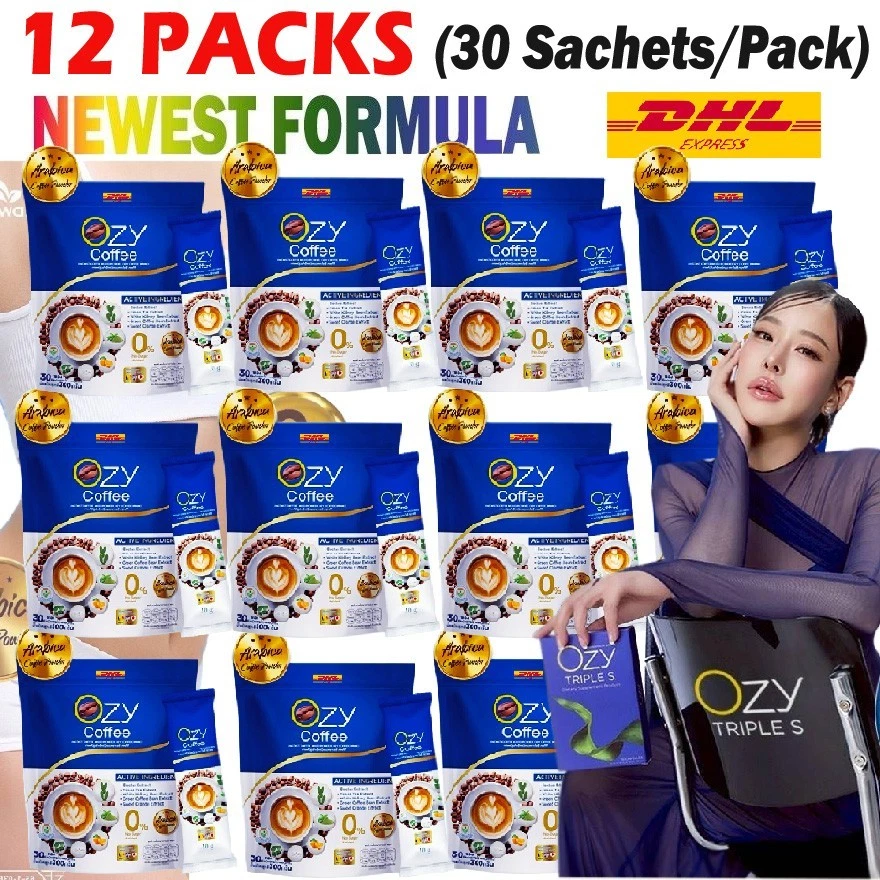 12X Ozy Coffee Instant Dietary Supplement Weight Control Detox Health 5In1
