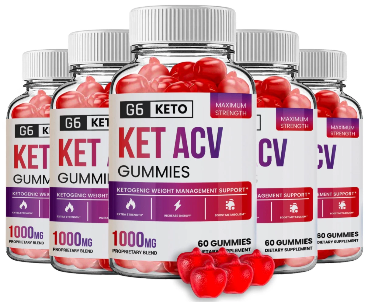 5-Pack G6 Keto Gummies - G6 Keto ACV Gummies - 300 Gummies
