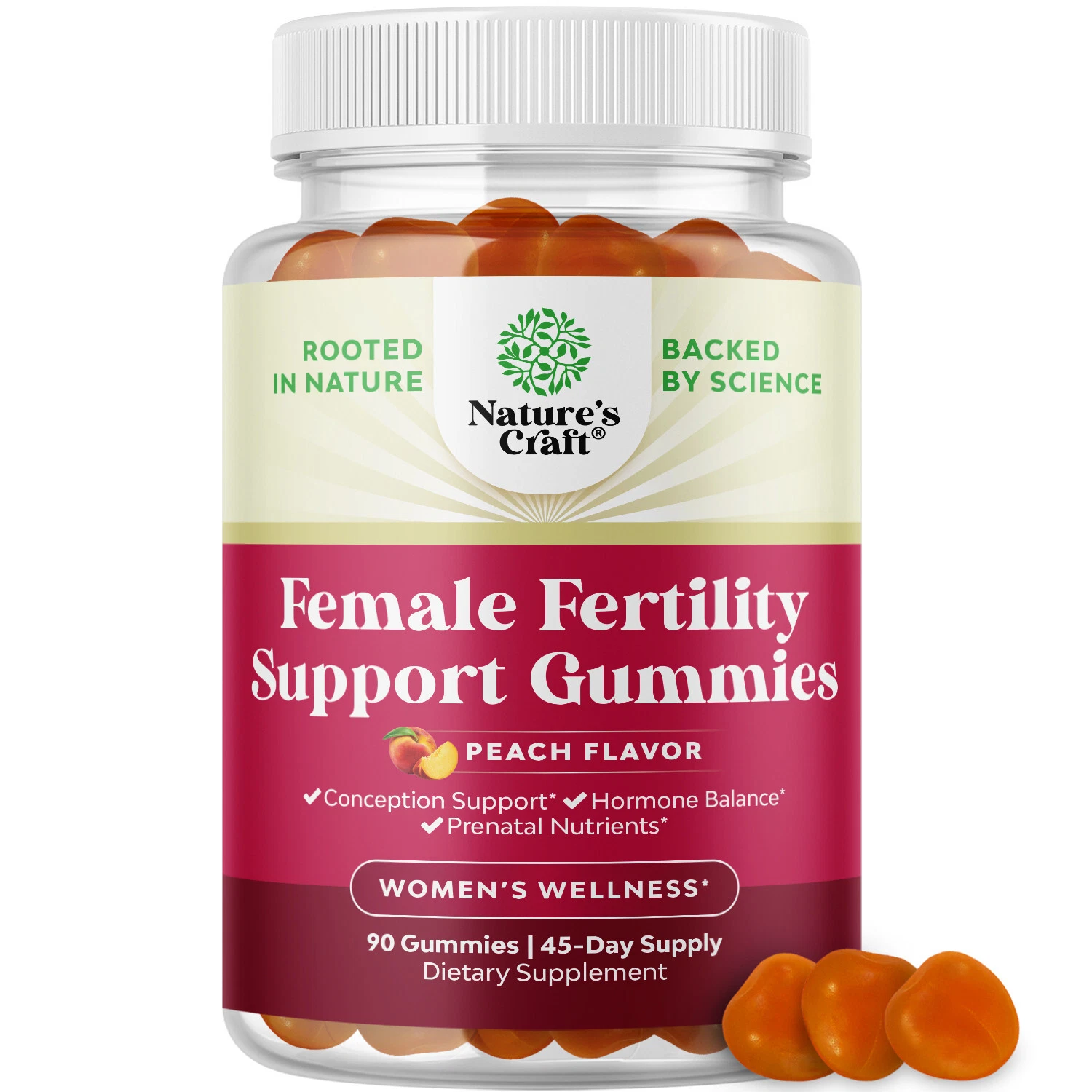Fertility Gummies for Women Trying to Conceive Vegan Non-GMO & Gluten Free 90ct