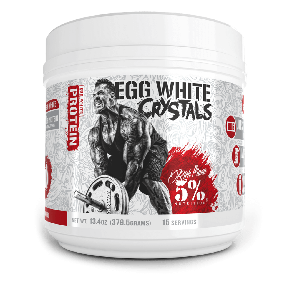 5% Nutrition - EGG WHITE CRYSTALS - 15 Servings Unflavored