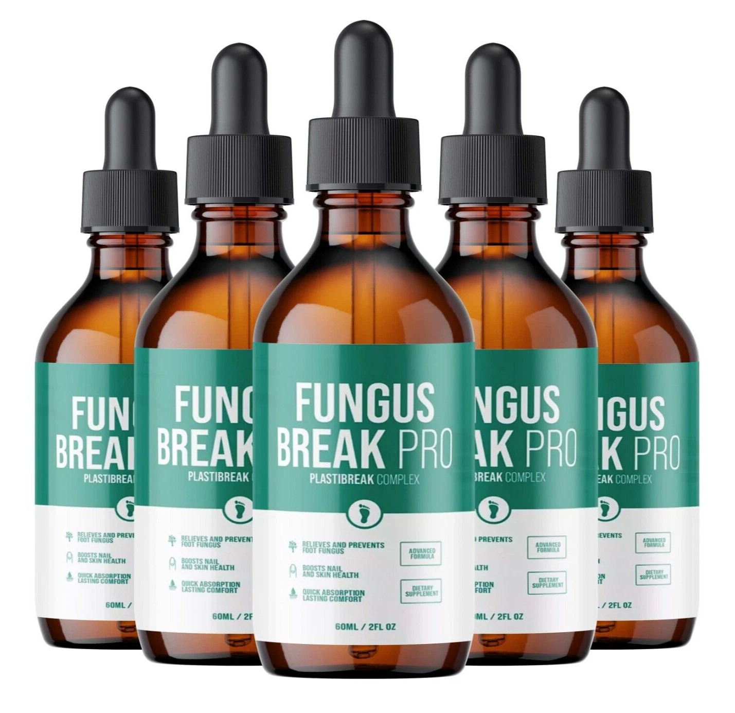 (5 Pack) Fungus Break Pro Drops Fungus Brake Pro Nail Health Supplement