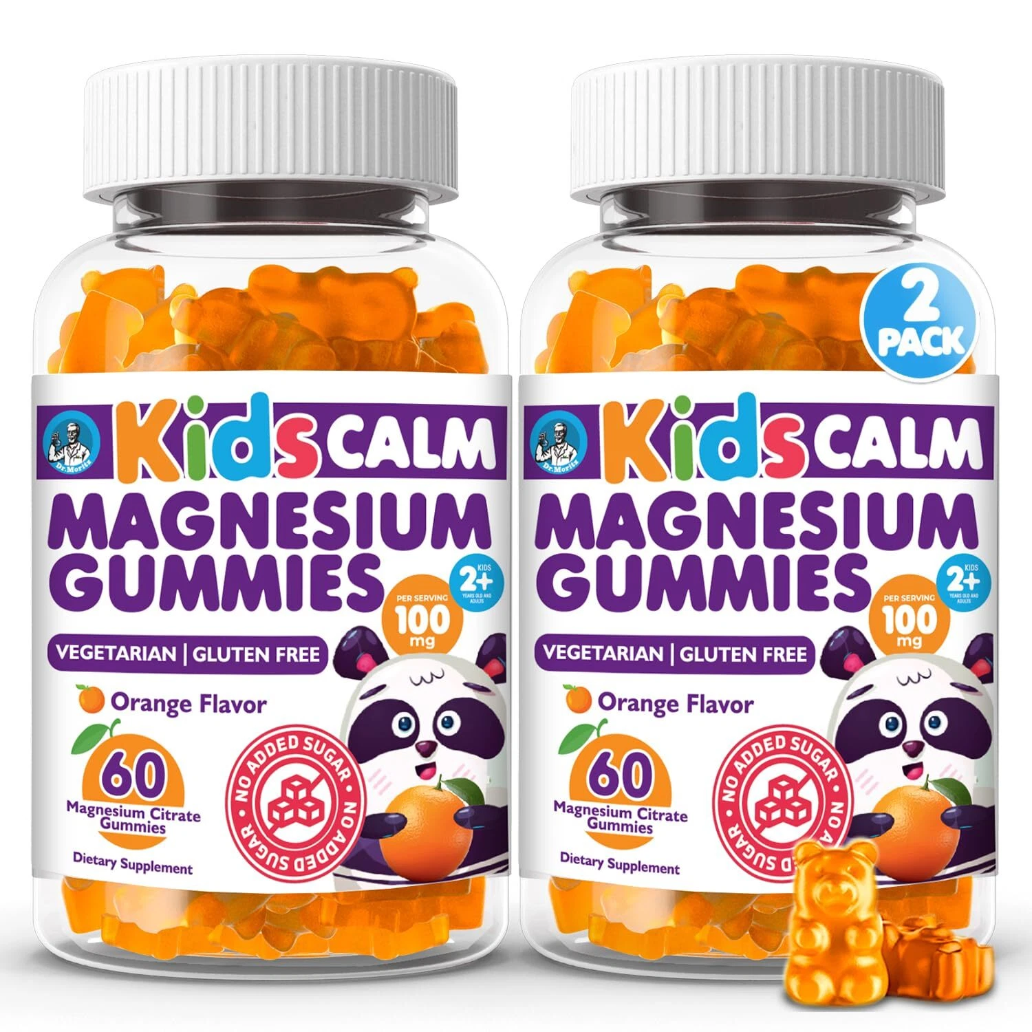 DR. MORITZ Sugar-Free Calm Magnesium Gummies for Kids and Adults - Non-GMO Ma...