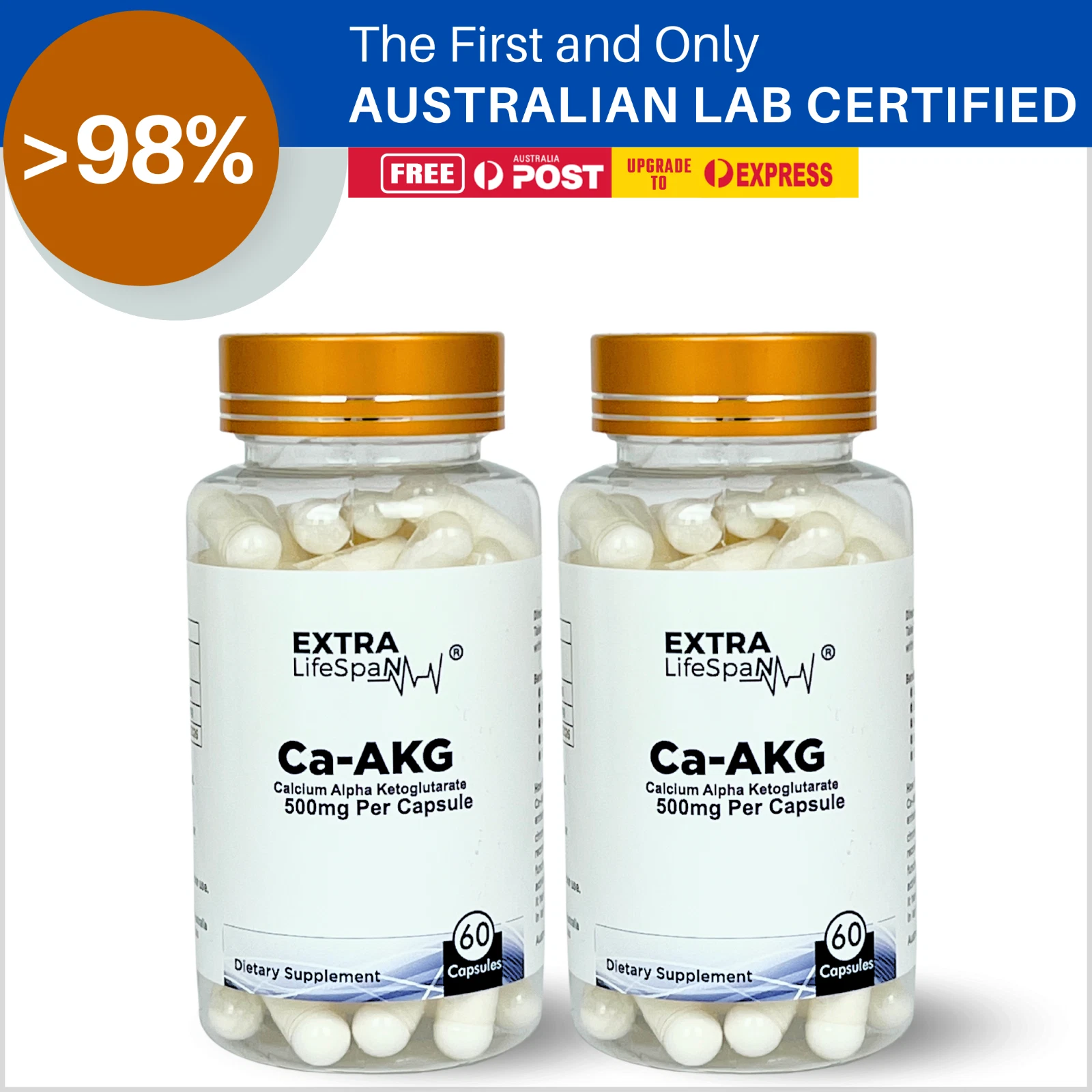 Ca-AKG Calcium Alpha Ketoglutarate Australian Certified Anti Aging Supplements