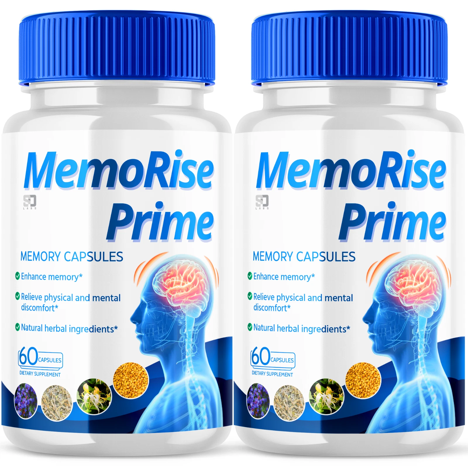 (2 Pack) Memo Rise Prime Pills - Brain Health & Cognitive Support Supplement