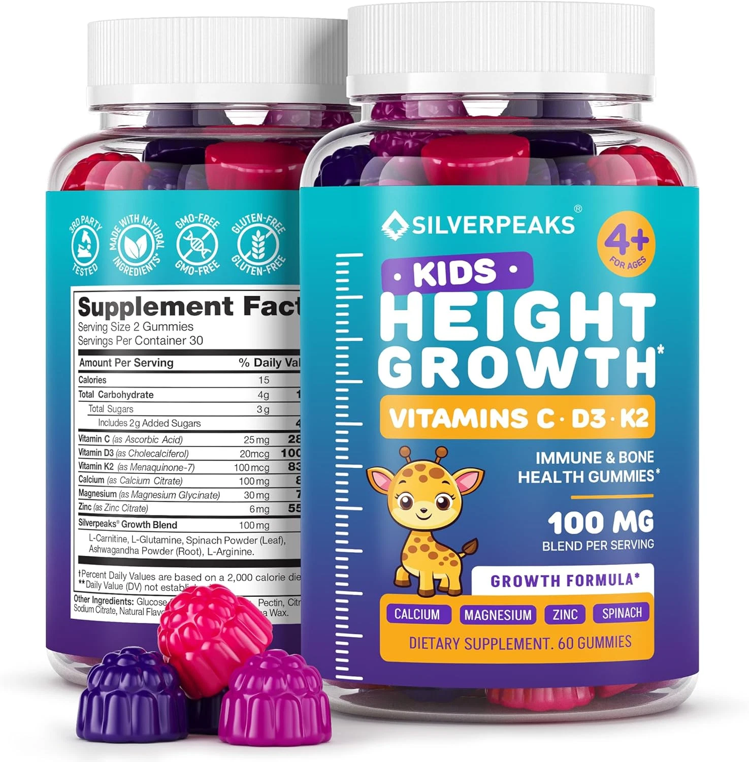 Height Growth Gummies for Kids - Growth Vitamins for Teens Height Growth Supplem