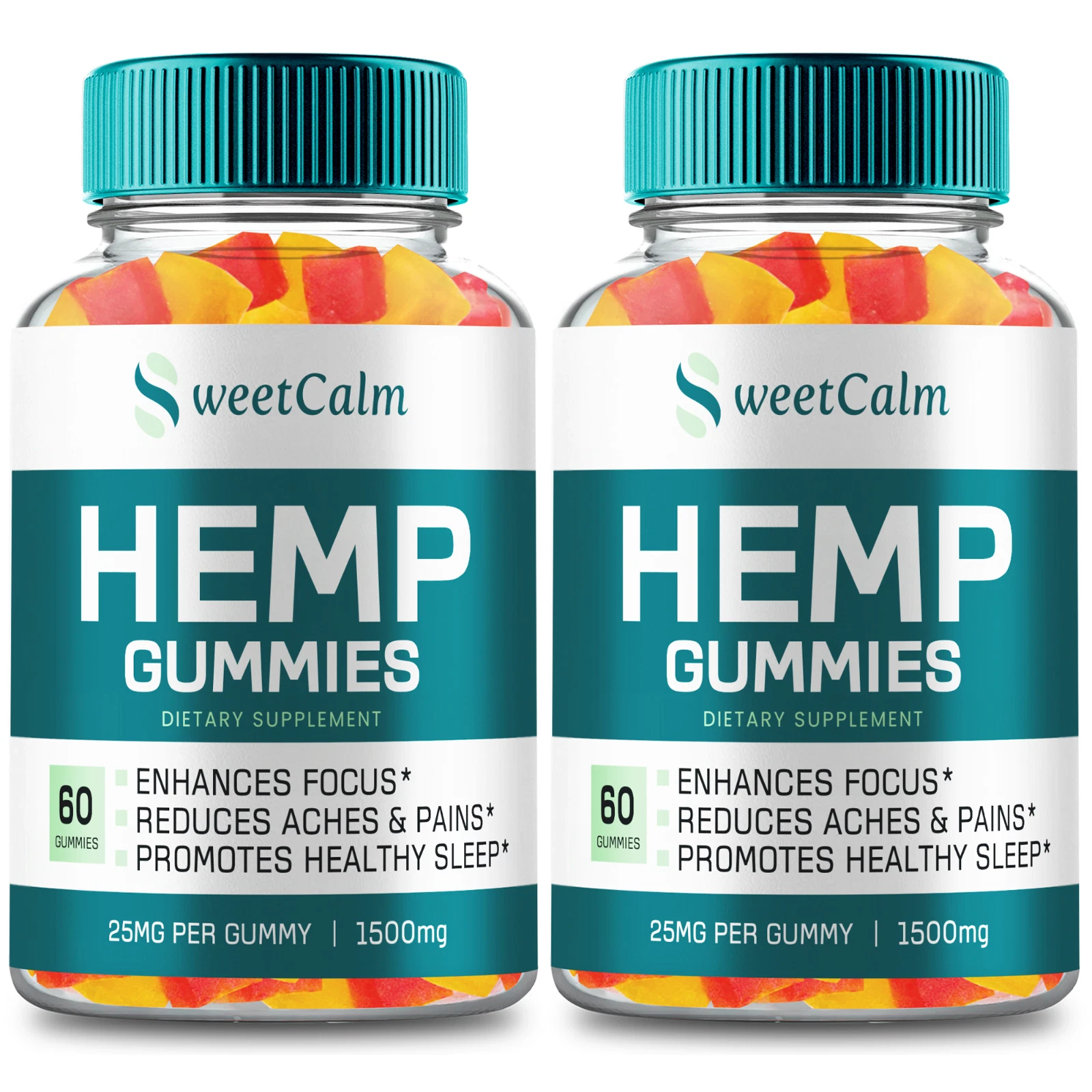 (2 Pack) Sweet Calm Gummies, Health and Wellness Support Gummies (120 Gummies)