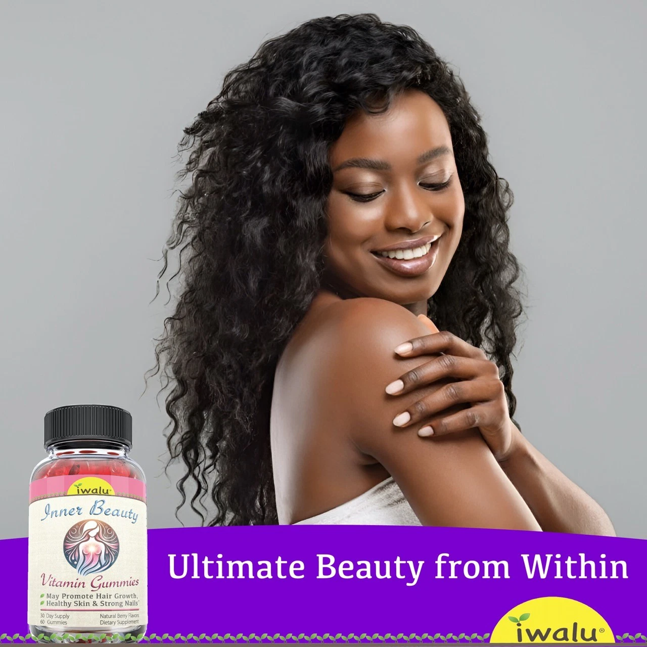 Inner Beauty Vitamin Gummies for Skin Hair and Nails - Best Growth & Silky Shine