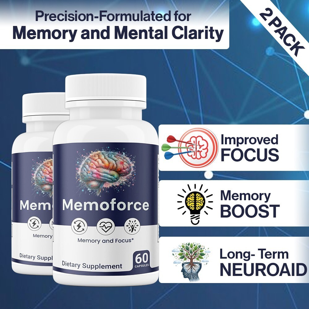 (2 Pack) MemoForce Memory Capsules, Supplement for Brain Support (120 Capsules)