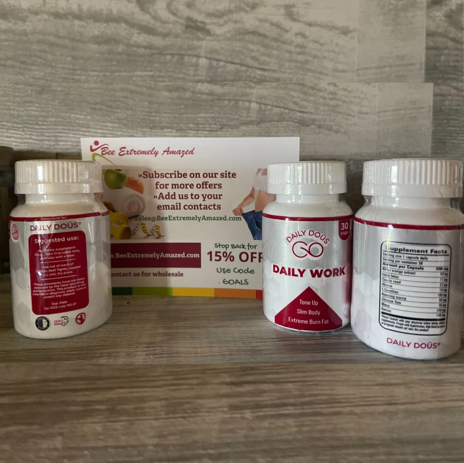 Daily Work Pills *** Brand New and Sealed *** by Daily Dous / Skinny 365 - USA