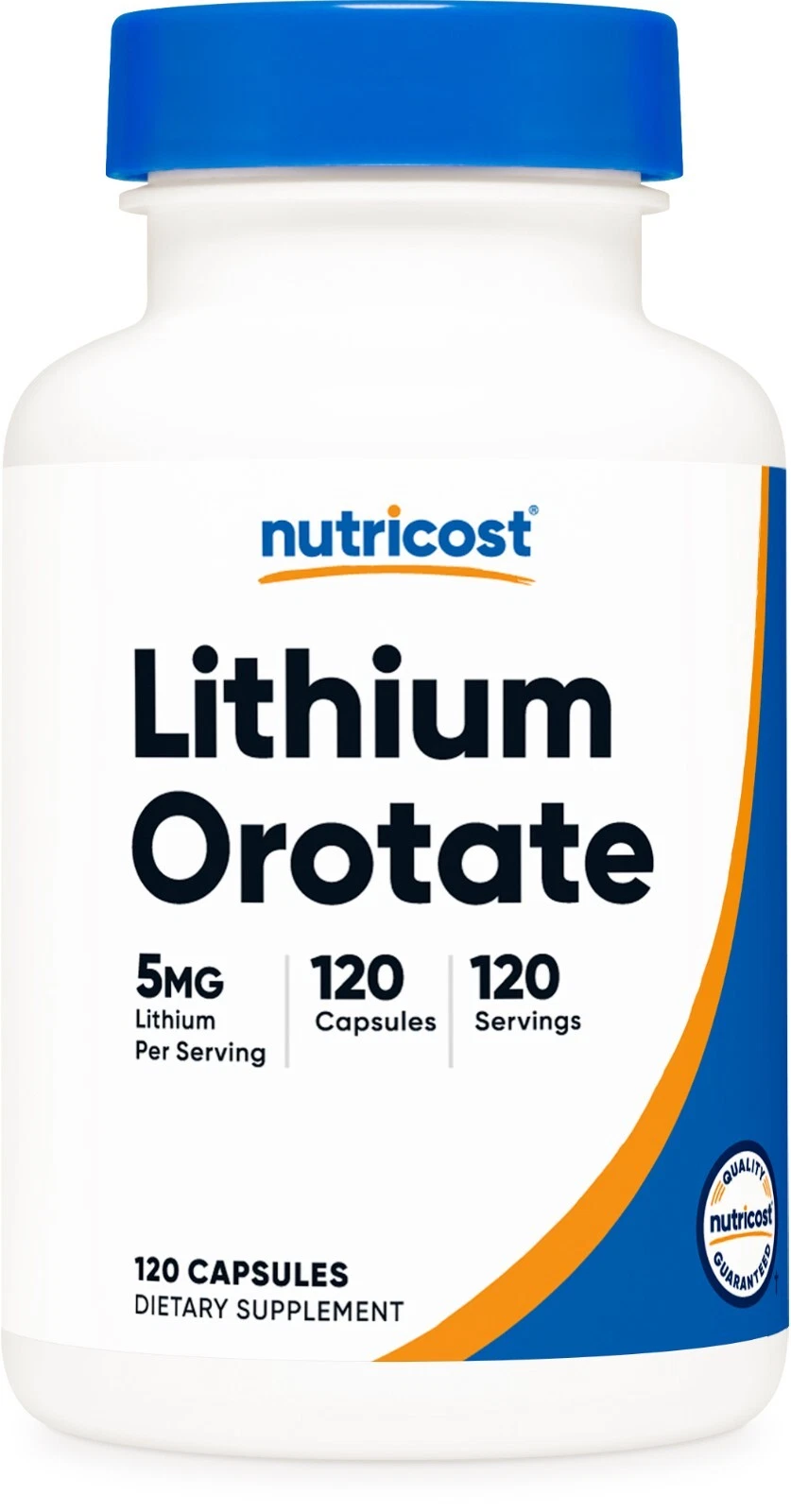 Nutricost Lithium Orotate 5mg, 120 Capsules - Non-GMO, Gluten Free