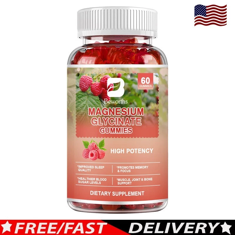 Magnesium Glycinate Gummies Coenzyme Q10 100mg Heart Health/Blood Sugar Level