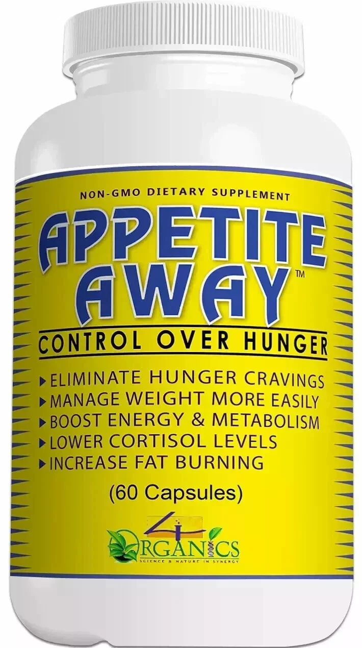 Appetite Away Hunger Suppressant Weight Loss Supplement (60 Capsules), Pack of 3