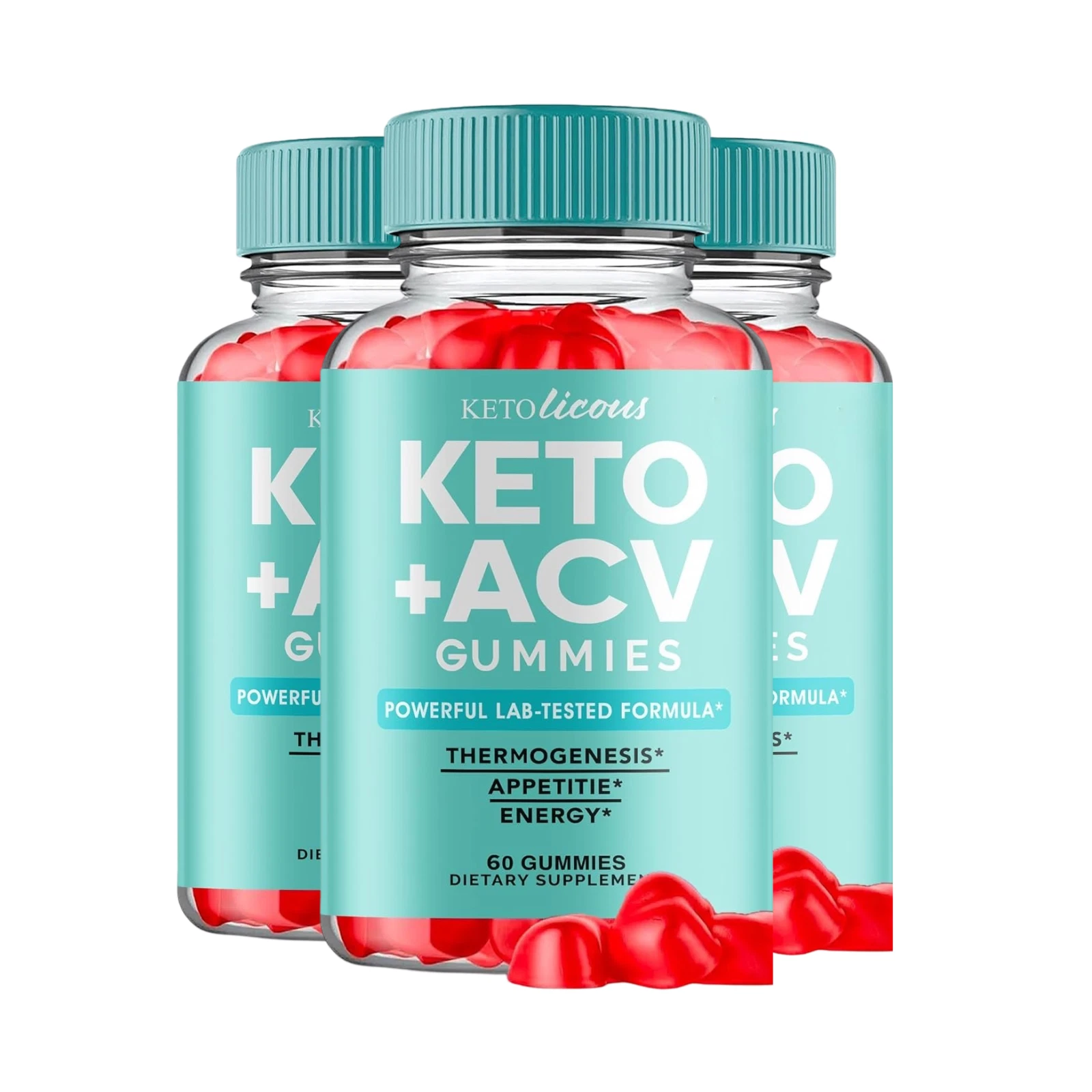 3-Pack Ketolicious ACV Gummies for Weight Loss and Energy Support (180 Gummies)