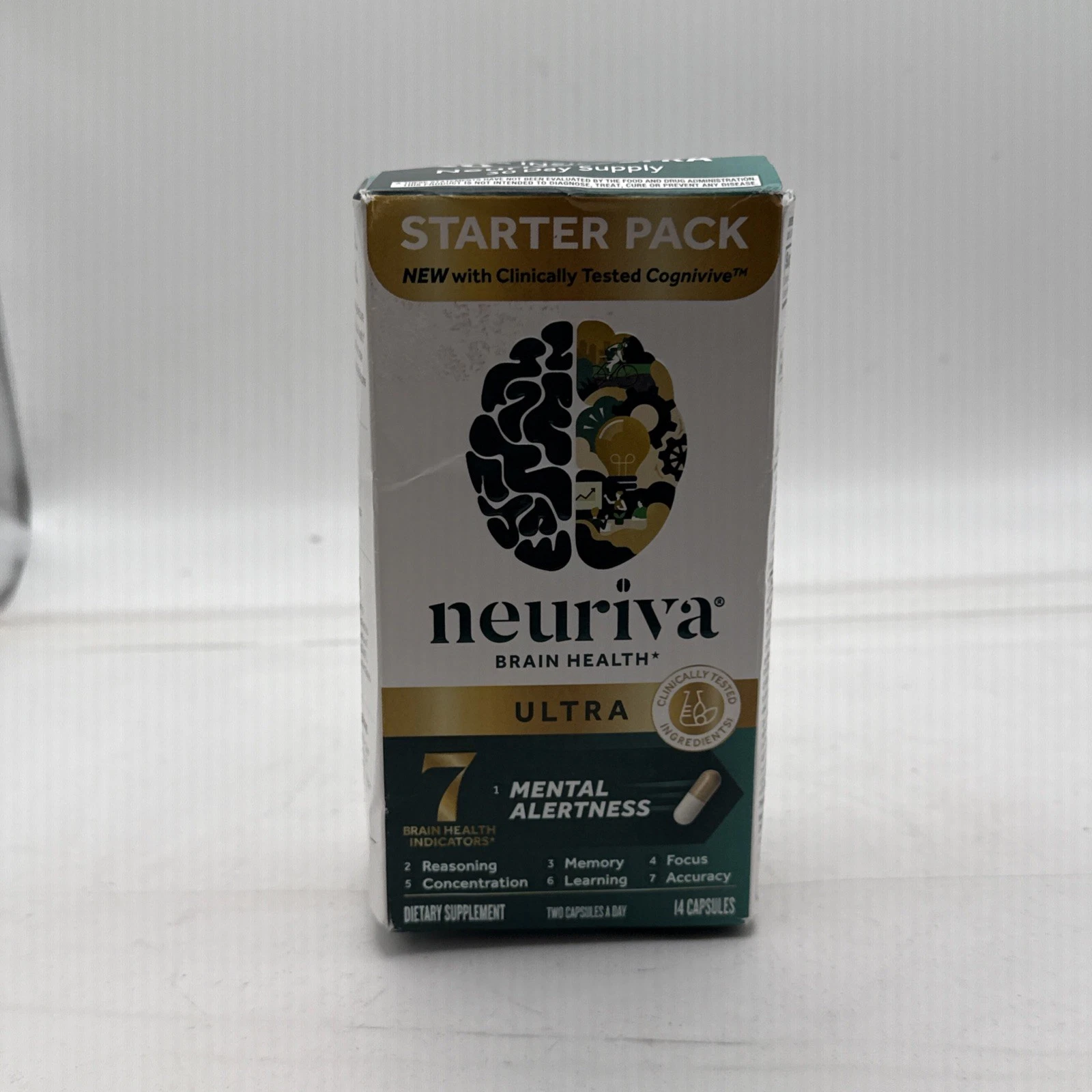 (2) Neuriva Ultra Brain Health Mental Alertness Memory Focus 14 Caps - Exp 4/26