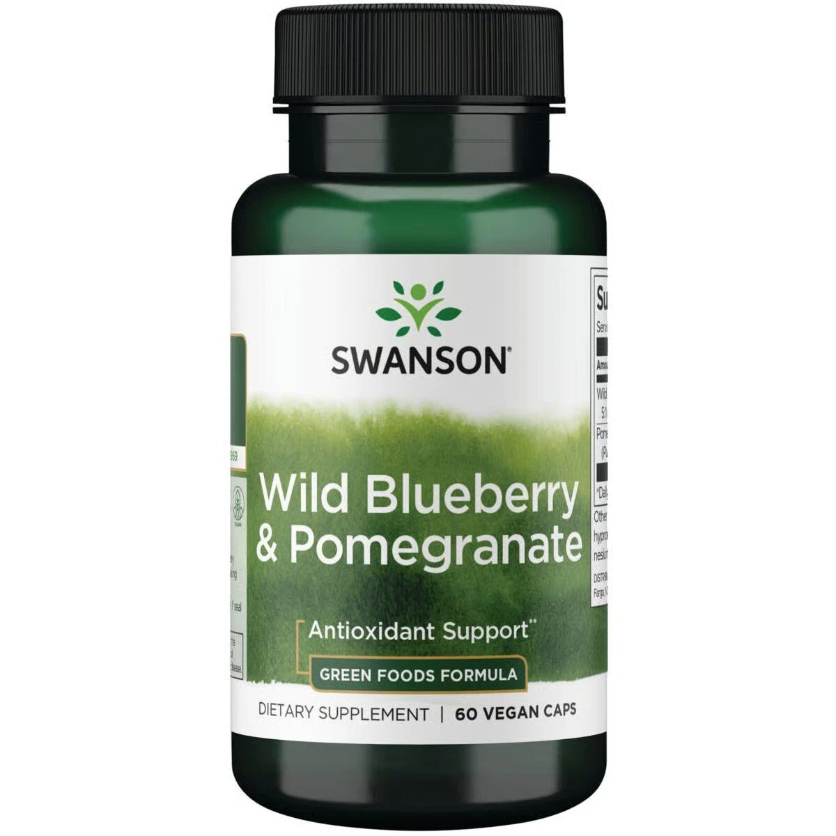 Swanson Wild Blueberry + Pomegranate 60 Veggie Capsules