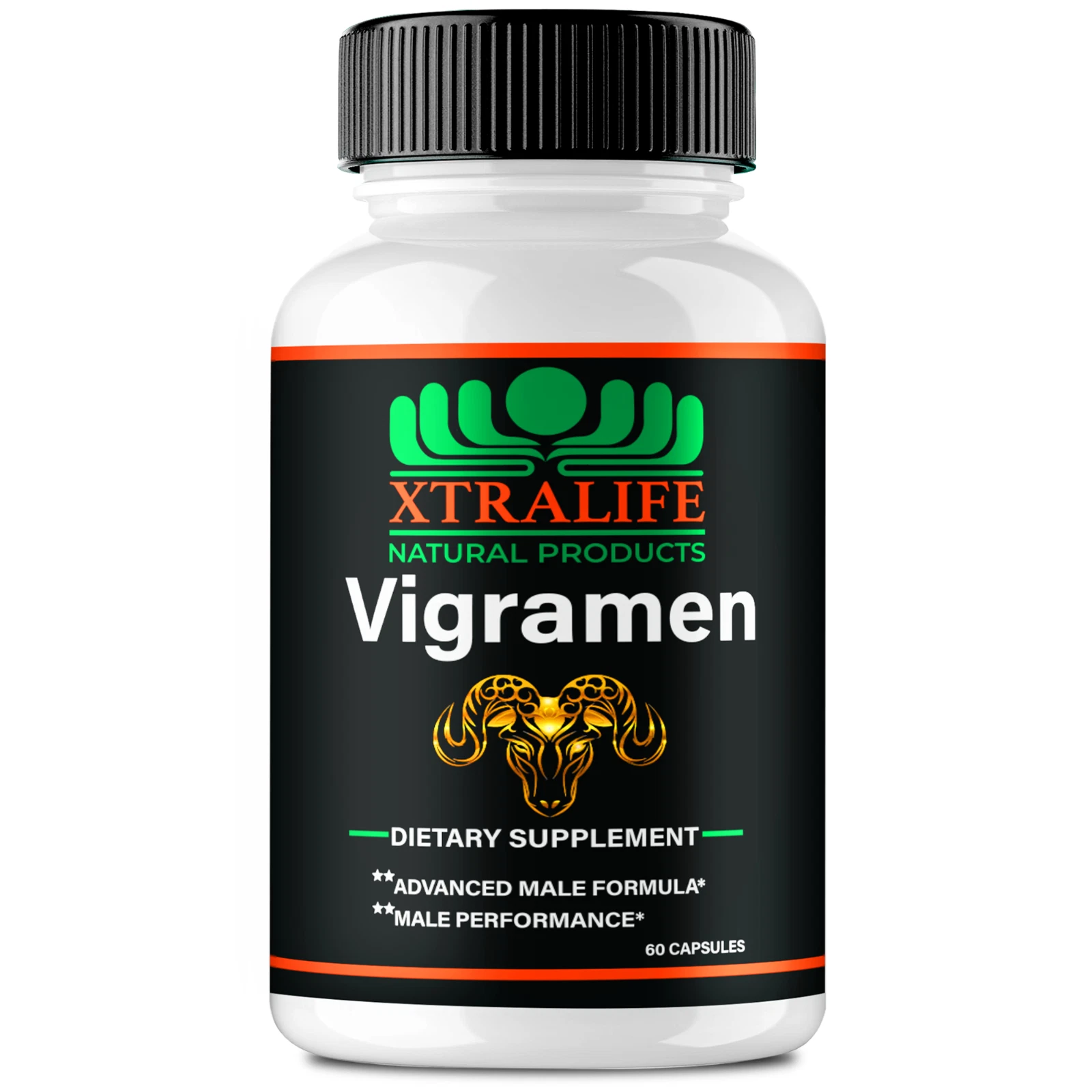 Vigramen Male Pills, Vigra Men Maximum Performance Supplement Capsules 60ct