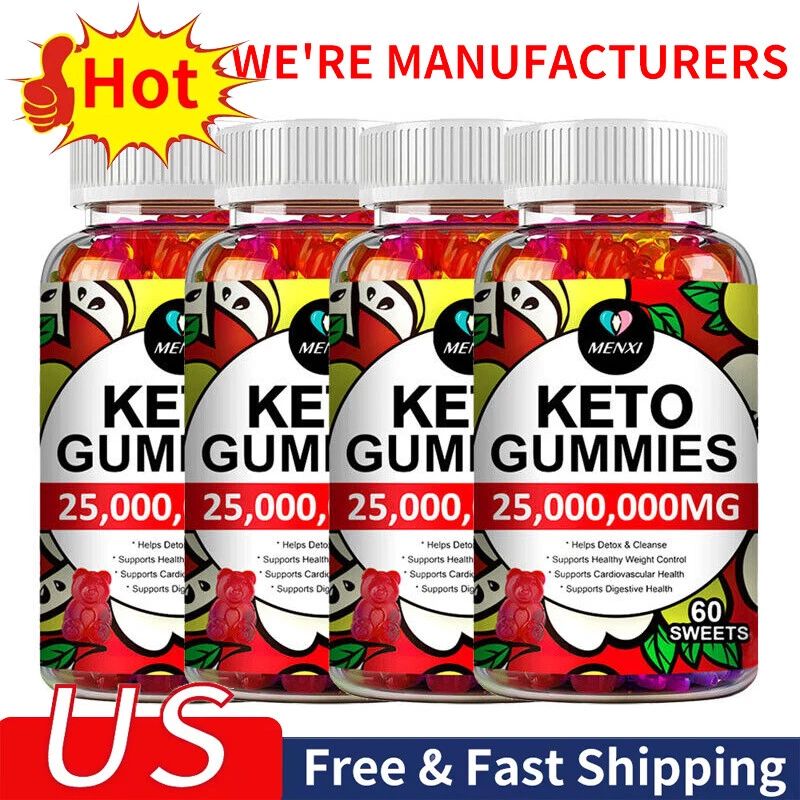 Advanced Keto BHB Gummies 250,000mg Weight Loss Burn Fat Slimming ACV Supplement