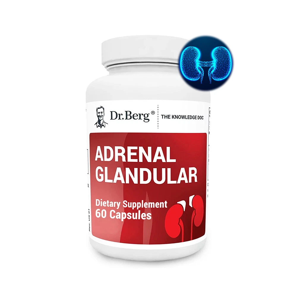 Dr. Berg Adrenal Glandular, Grass-fed Adrenal Bovine powder, 300mg