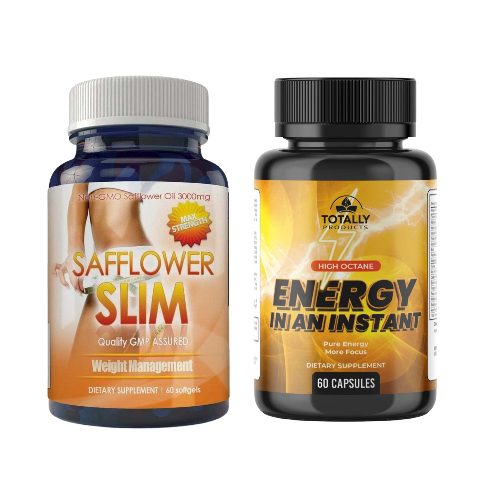 Safflower Oil Weight Loss Diet Pills Energy Boost Brain Health Memory Supplement
