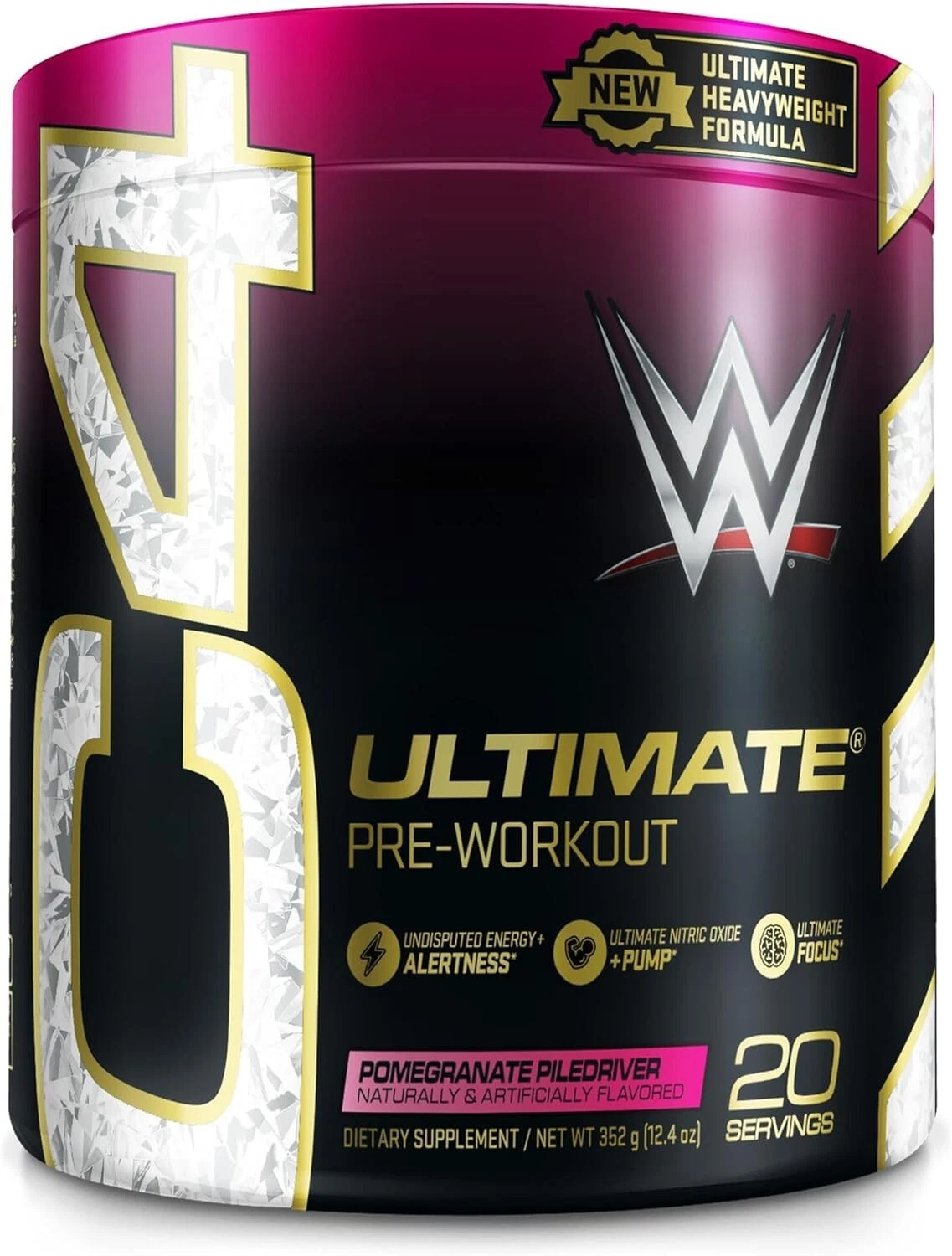 C4 Ultimate X WWE Pre-workout Pomegranate Powder 20 servings Exp 2025