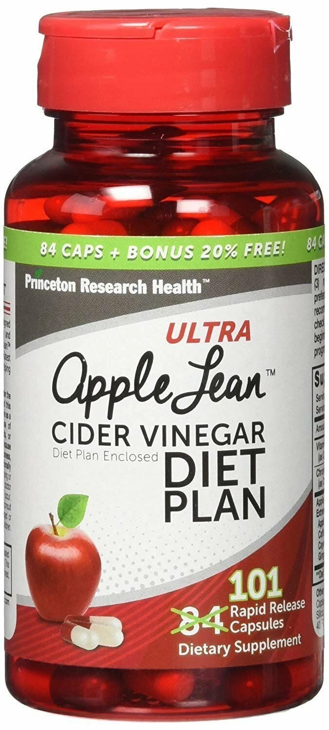 Ultra Apple Lean Cider Vinegar Diet Plan Rapid Release Capsules 101 Count 3 Pack