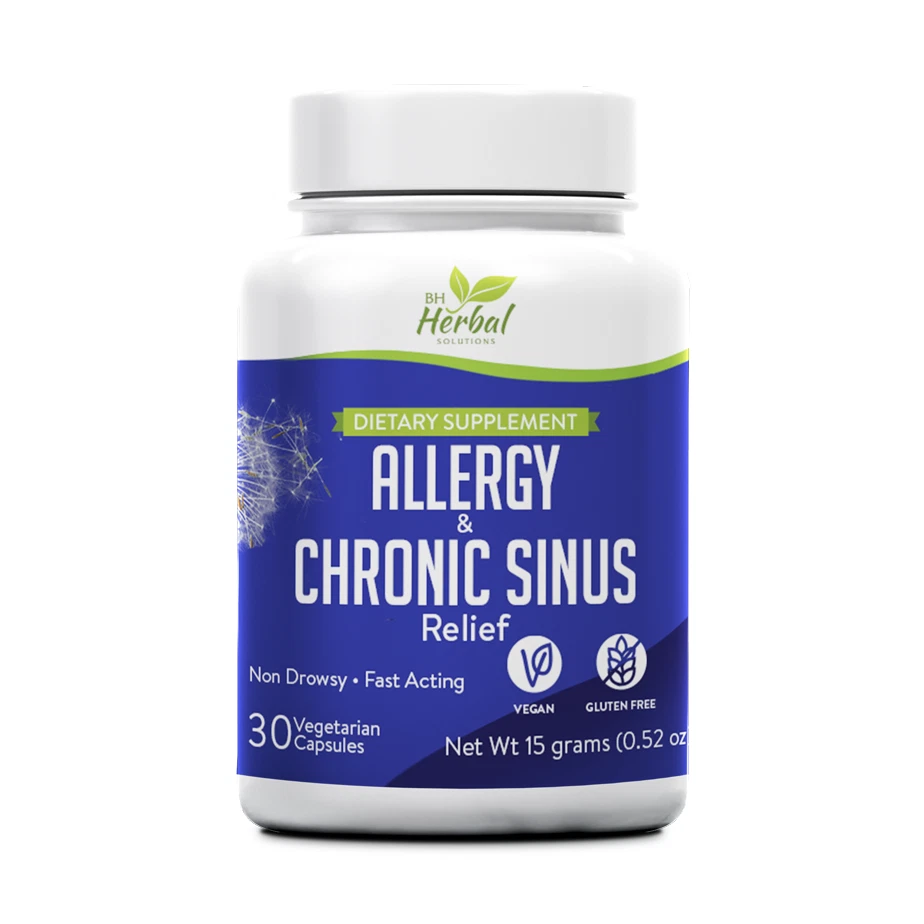 Allergy And Sinus Relief - Fast Acting - 100% Herbal and Natural