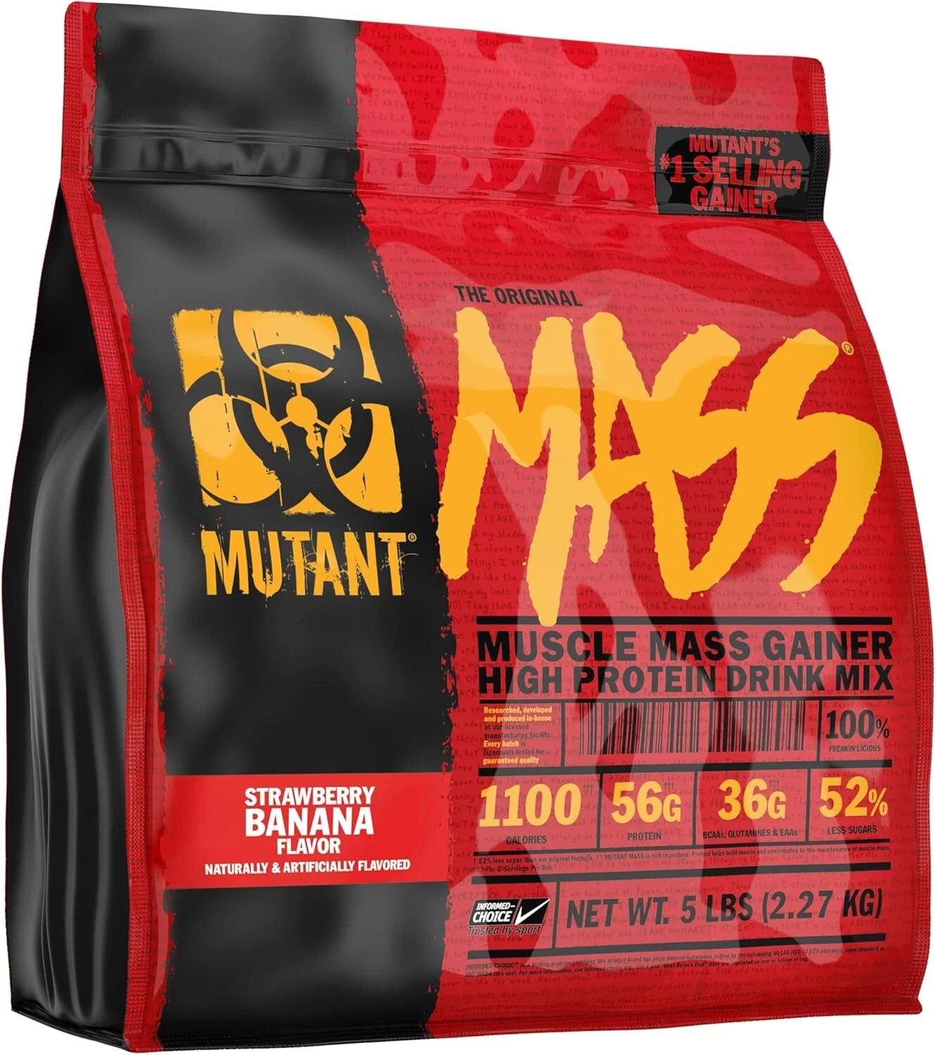 Mutant Mass | Weight Gainer Protein Powder - high 5 Pound (Pack of 1)