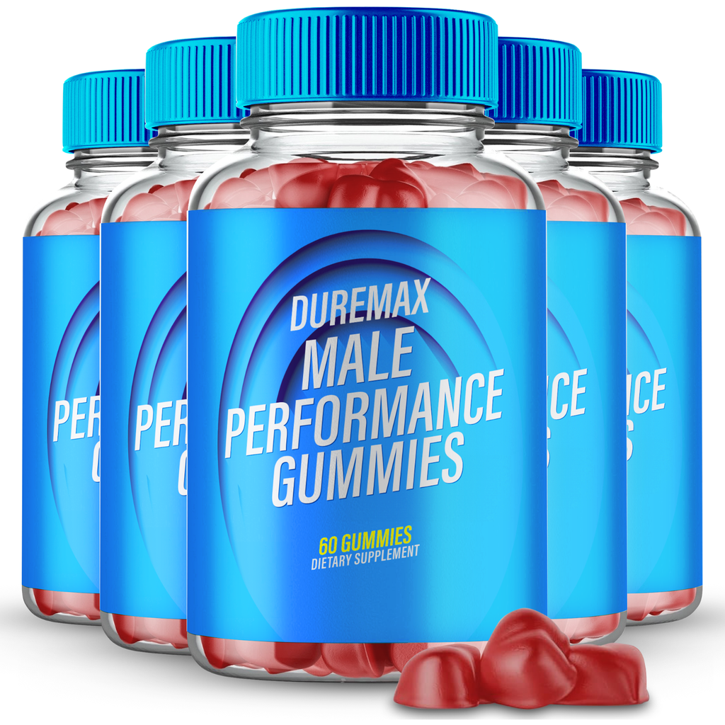 (5 Pack) Duremax Male Gummies, Dure Max Men Performance Supplement Gummy