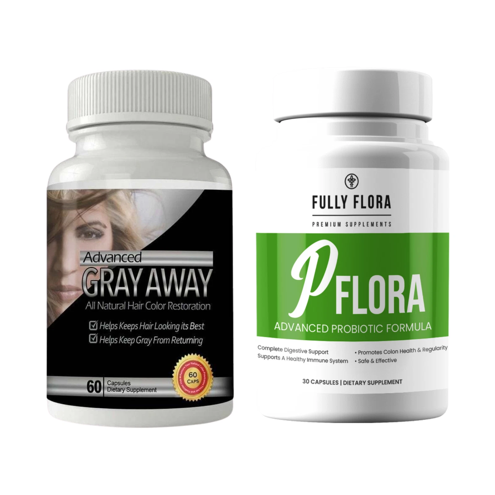 Anti Gray Hair Color Restoration Supplements and Probiotic Support Immune Health