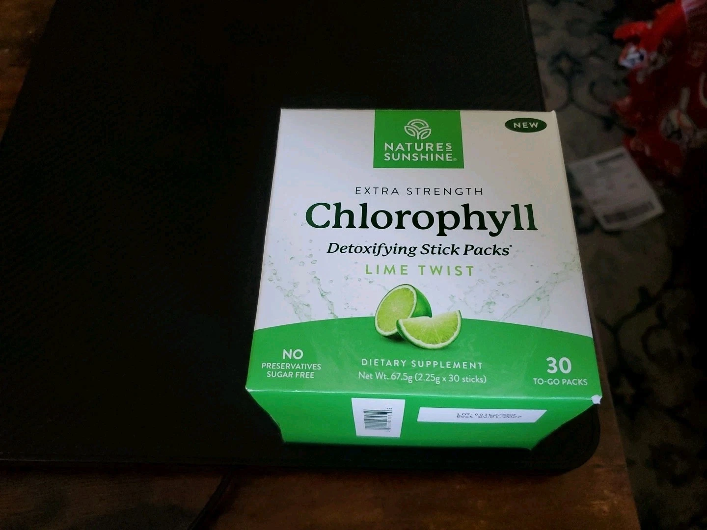 SEALED - Nature's Sunshine Chlorophyll Detoxifying Stick Packs - (30) 01/20/27