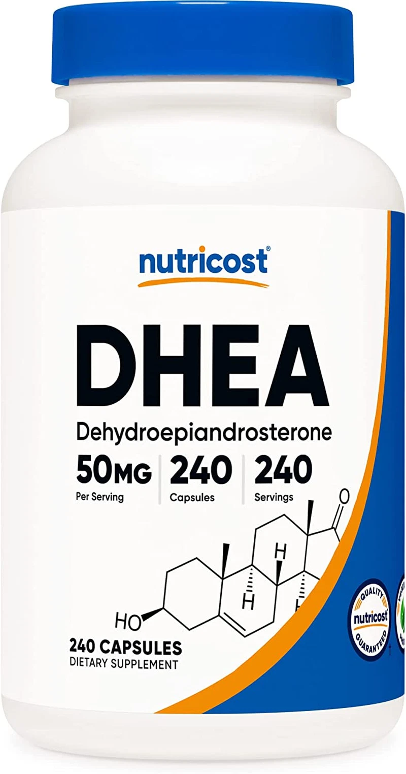 Nutricost DHEA 50mg, 240 Capsules - Gluten Free, Soy Free, Non-GMO, Supplement